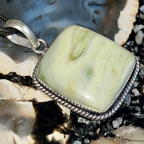 Green Larsonite Pendant 1 7/8” - Picture 12 of 17